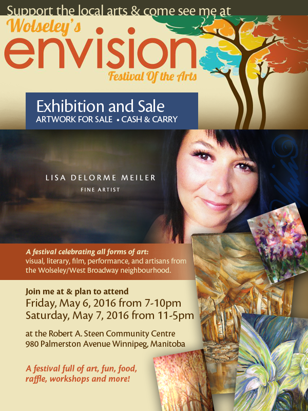 Promo Lisa Delorme Meiler at Wolseley's Envision Festival of the Arts