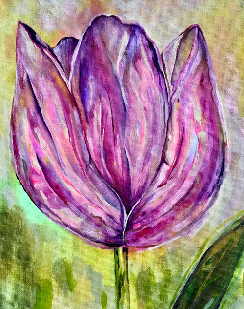 Delicate Tulip by Lisa Delorme Meiler, Metis Artist